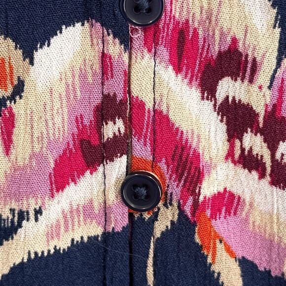 Band Gypsies Dress Women M Dark Floral Maxi Button Down Flowy Boho Prairie New - Picture 7 of 16